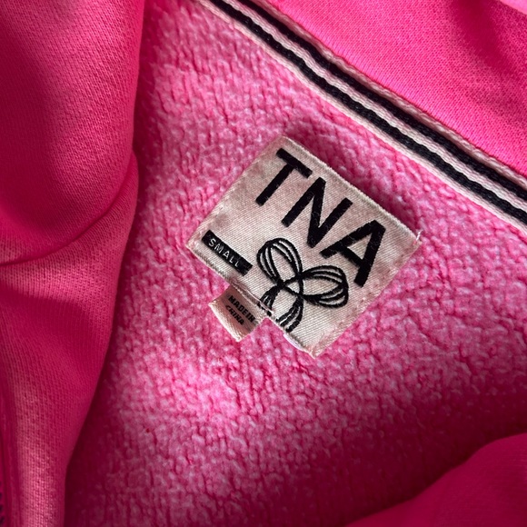 Long Neon pink TNA hoodie - Picture 2 of 7